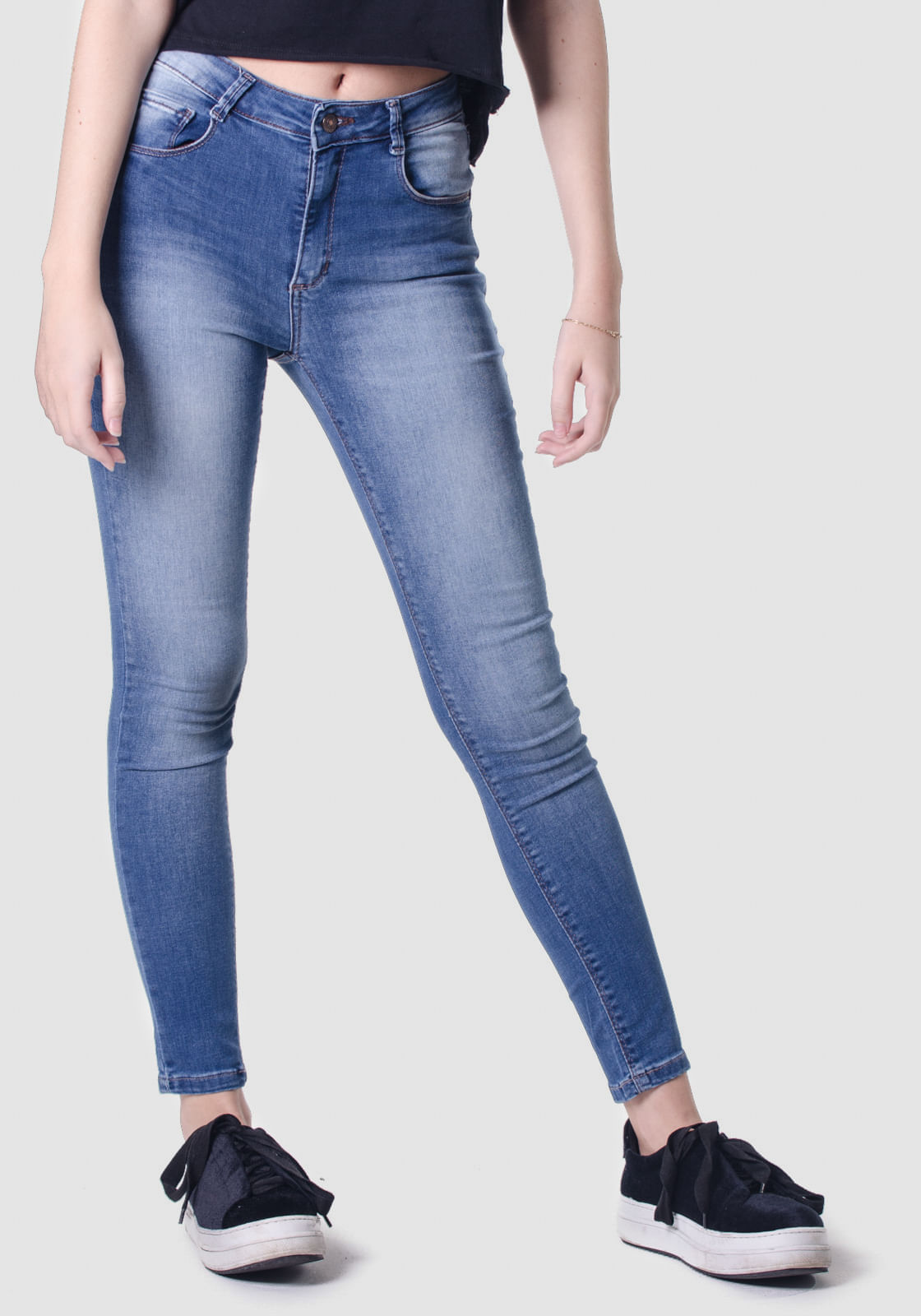 calça jeans cintura media