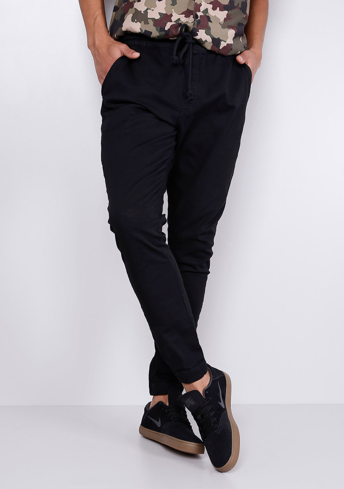 calça masculina jogger preta