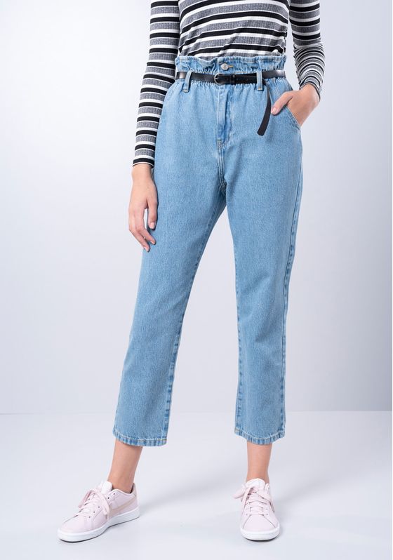Calca-Jeans-Clochard-Retro-Com-Cinto-Azul-Medio-Gang-Feminina-Azul-44