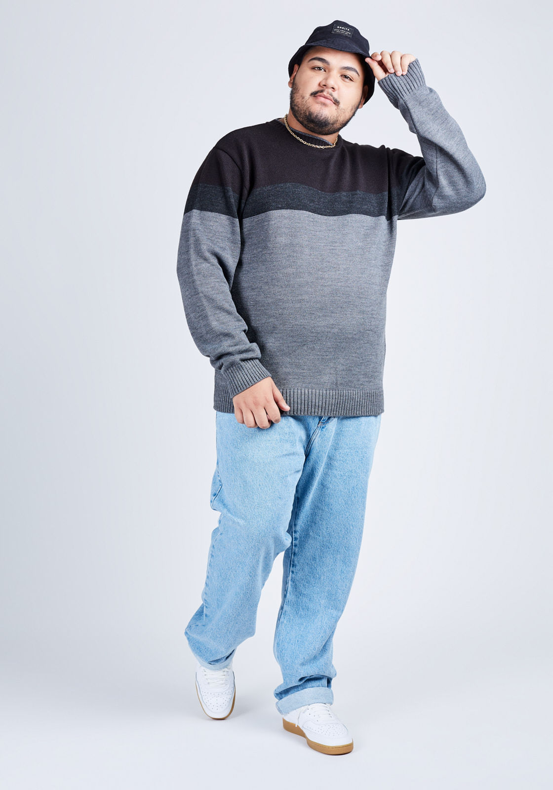 tricot plus size masculino