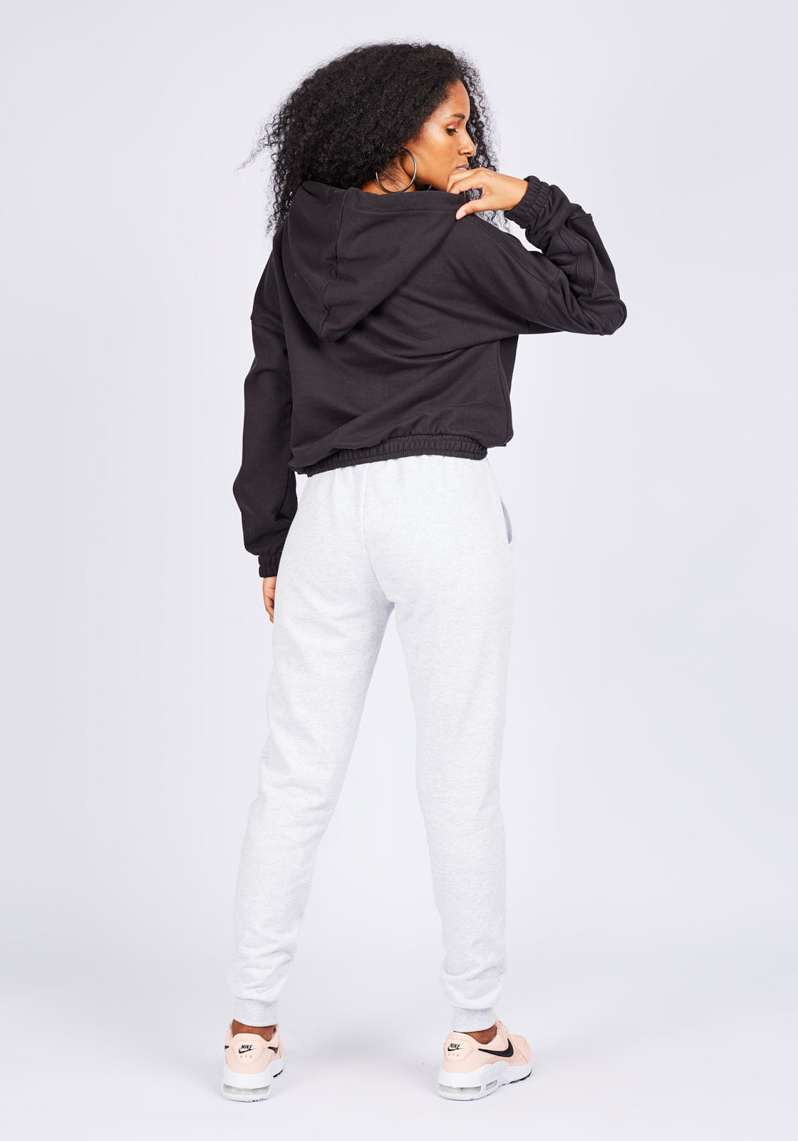off the shoulder moletom com capuz