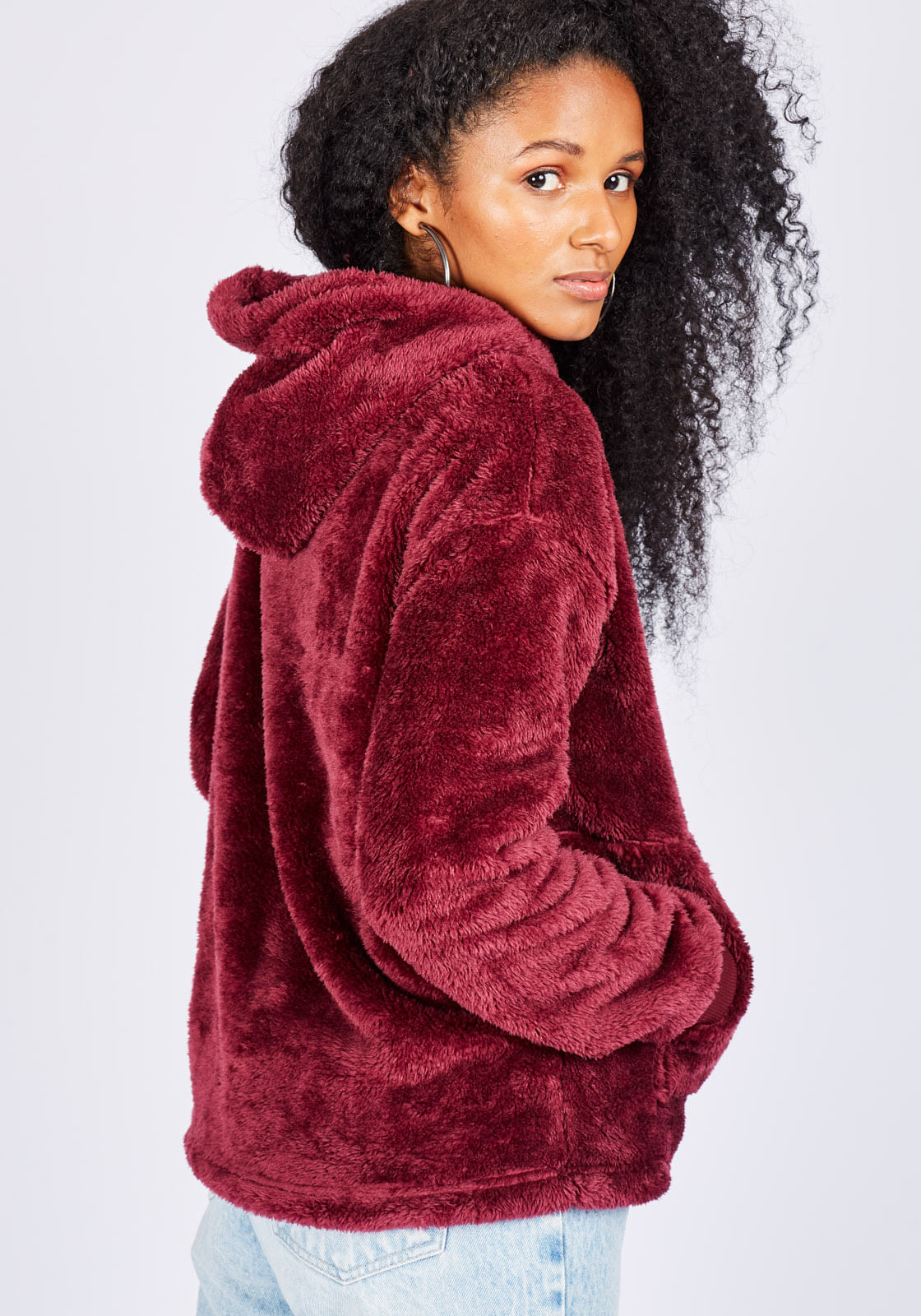 gina tricot velour moletom com capuz
