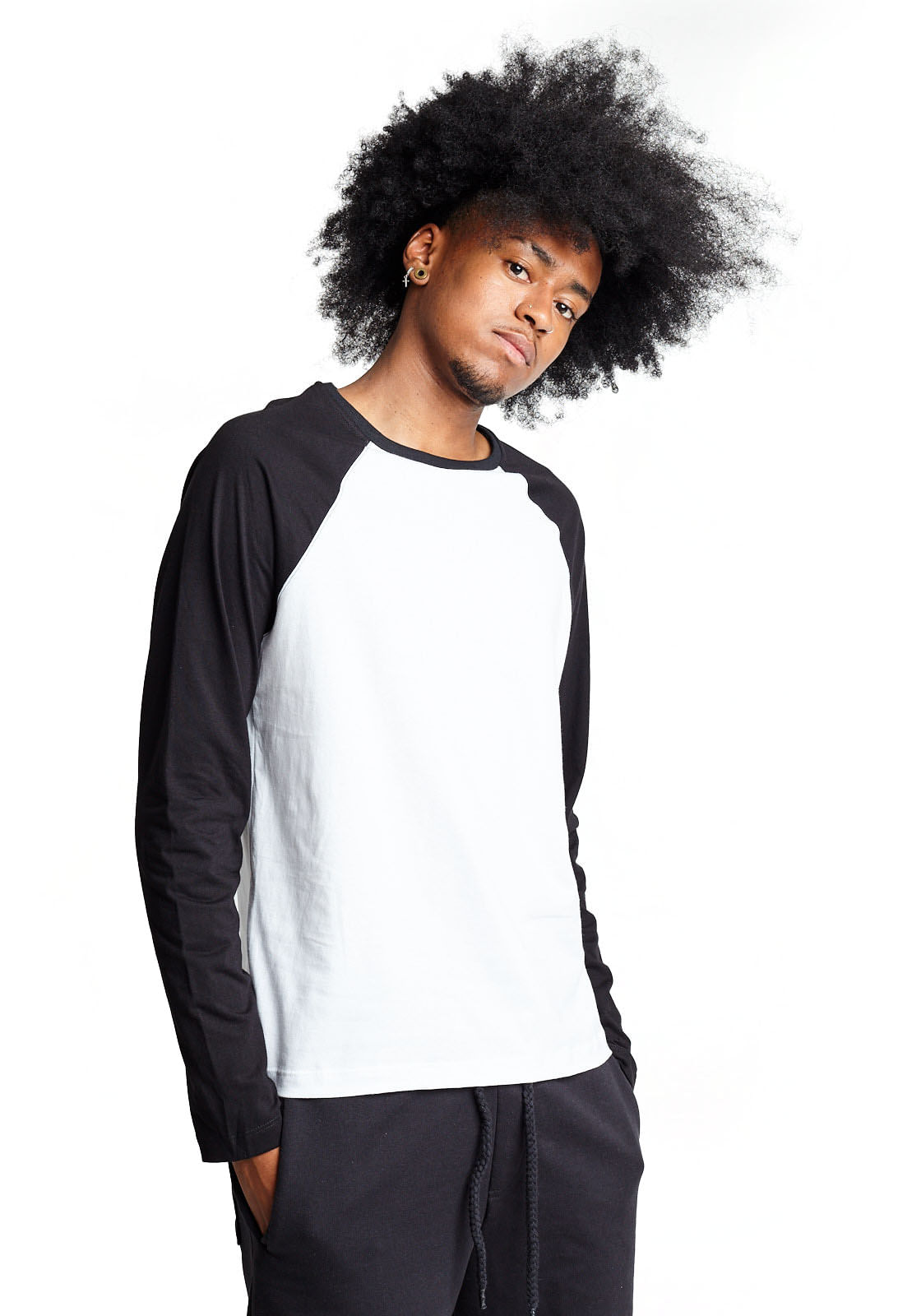 camiseta basica manga comprida masculina