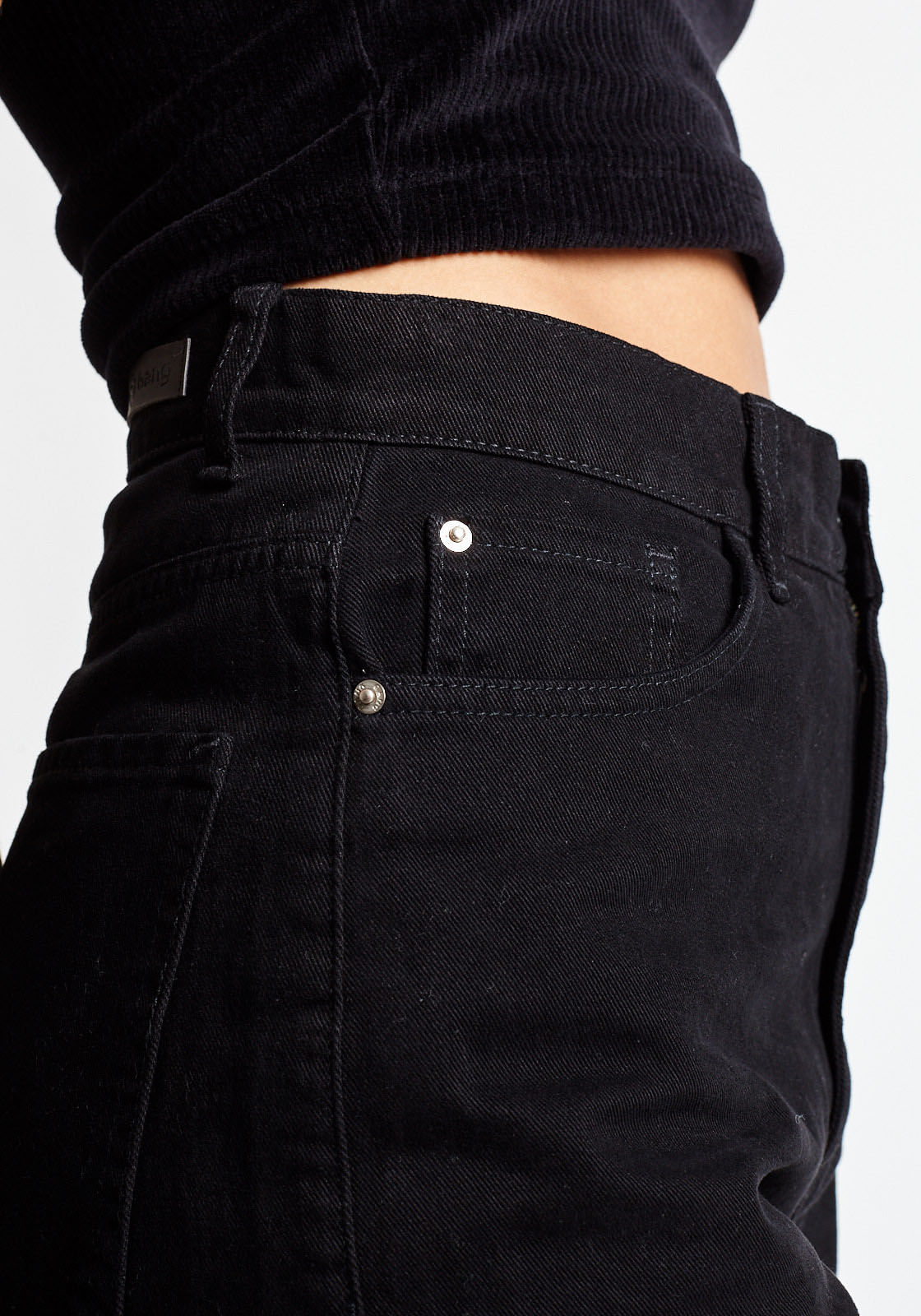 CALÇA WIDE LEG SARJA PRETO GANG FEMININO - Gang