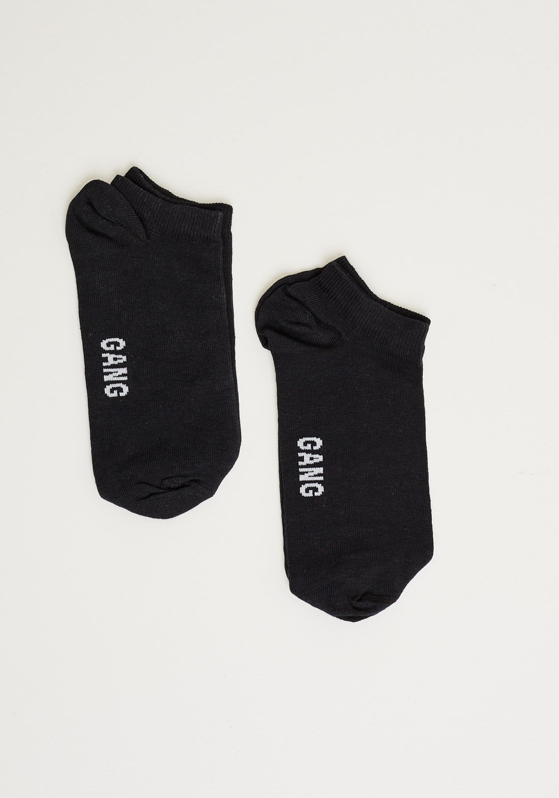 MEIA KIT C/2 PARES S/CANO 2PRETAS GANG