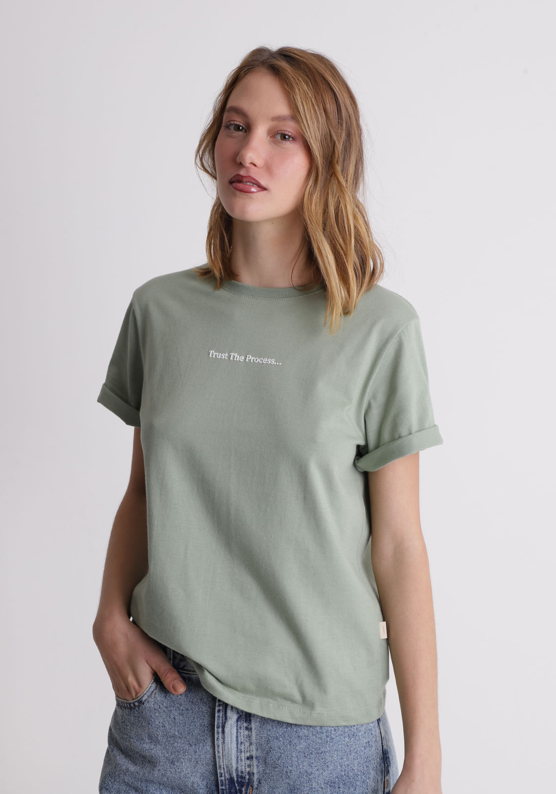 Camiseta estampada frente e costas