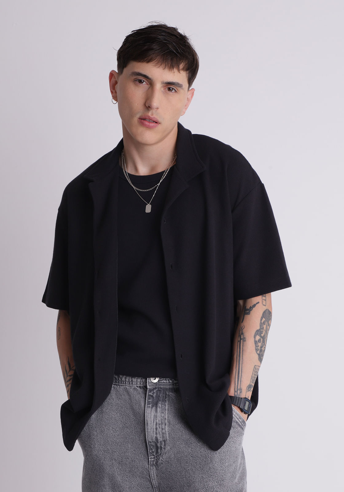 Camisa texturizada
