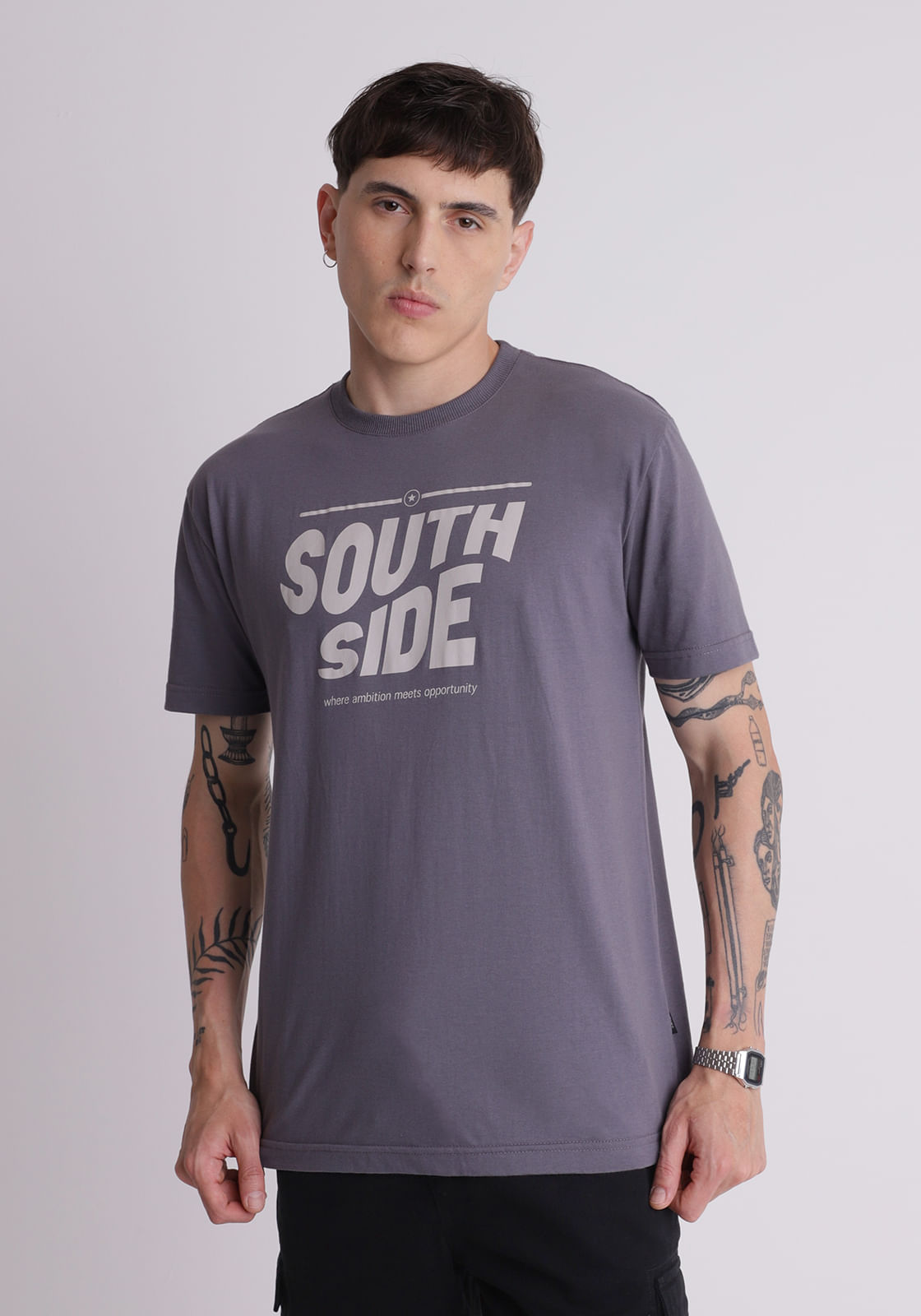 Camiseta em algodão estampa south side