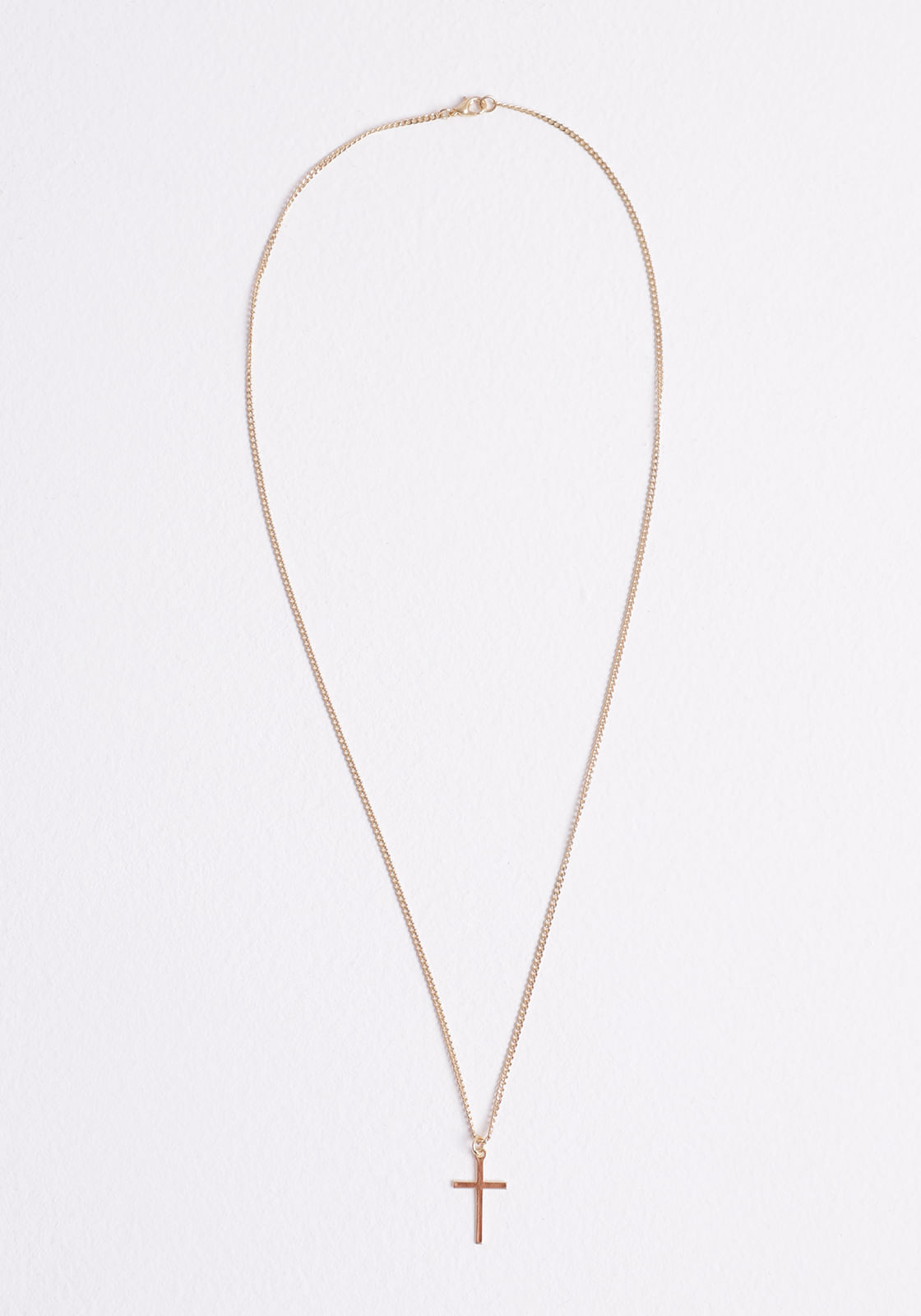 Colar metal banhado crucifixo