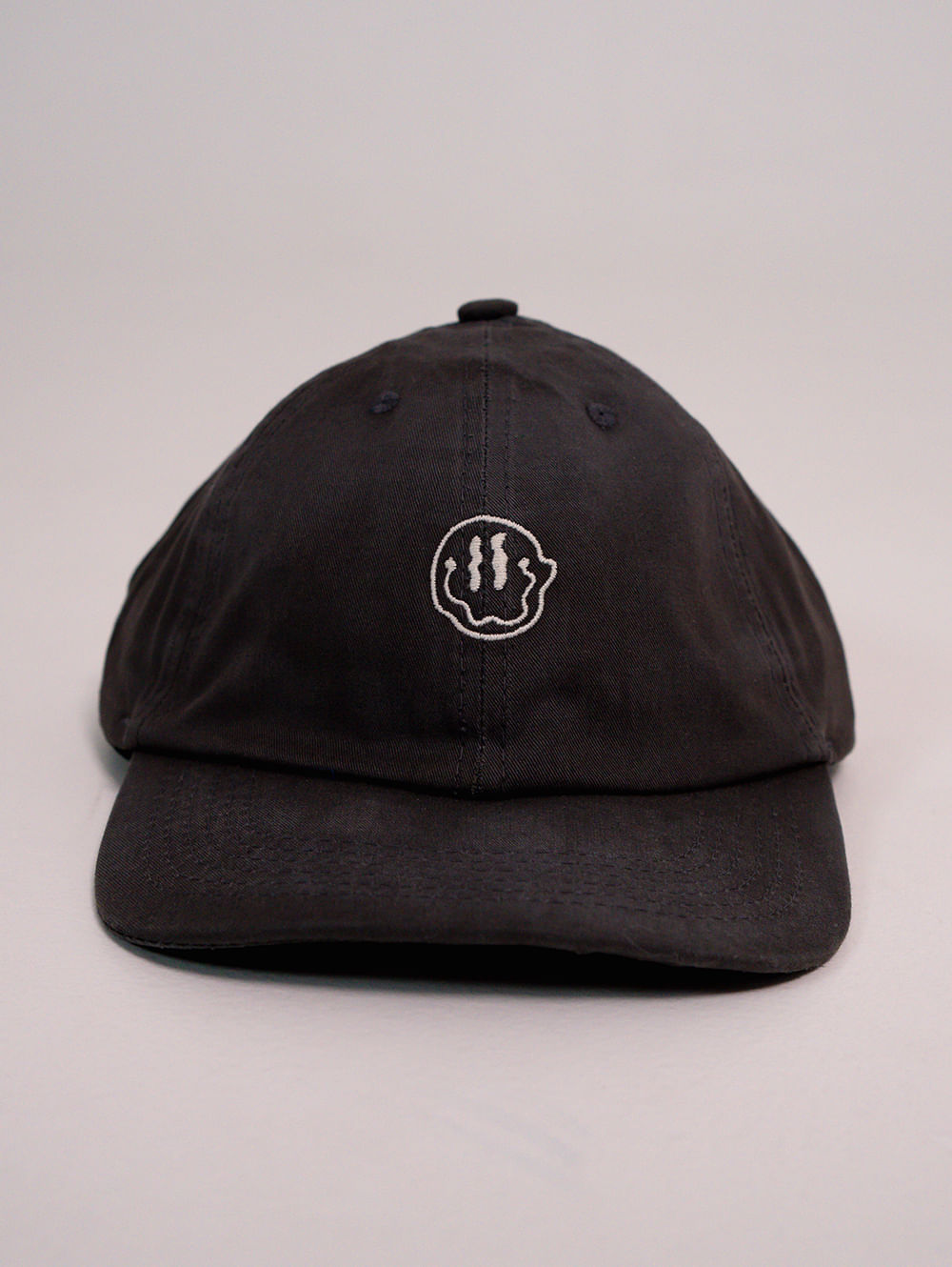 Boné dad hat algodão unissex aba curva preto