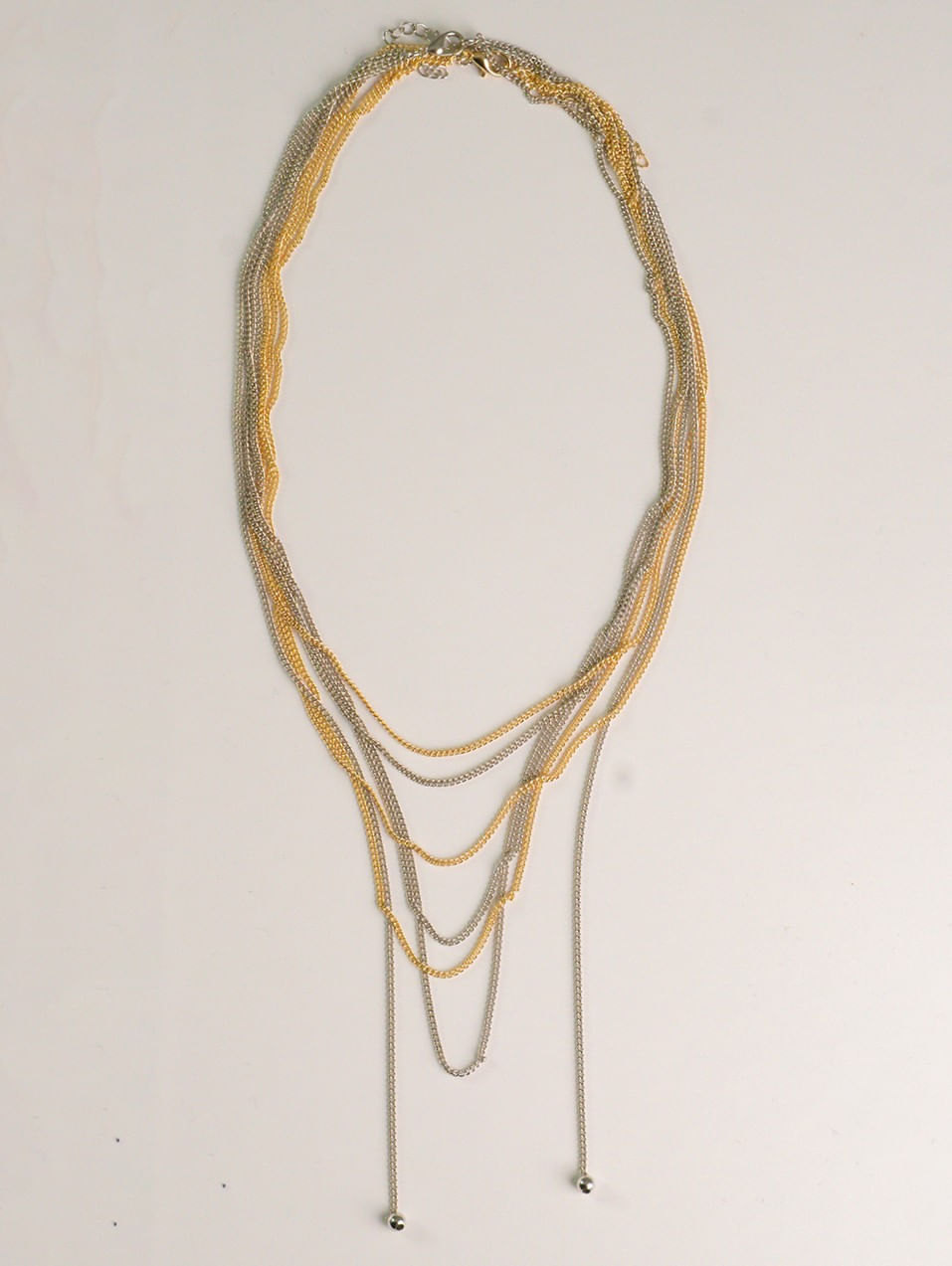 kit 02 colares metal masculino unissex dourado