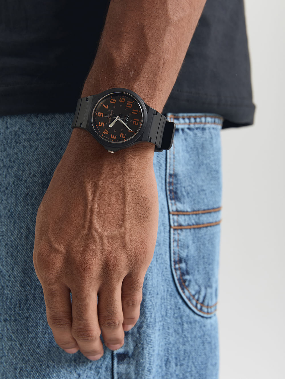 Relógio casio analógico masculino MW-240 preto