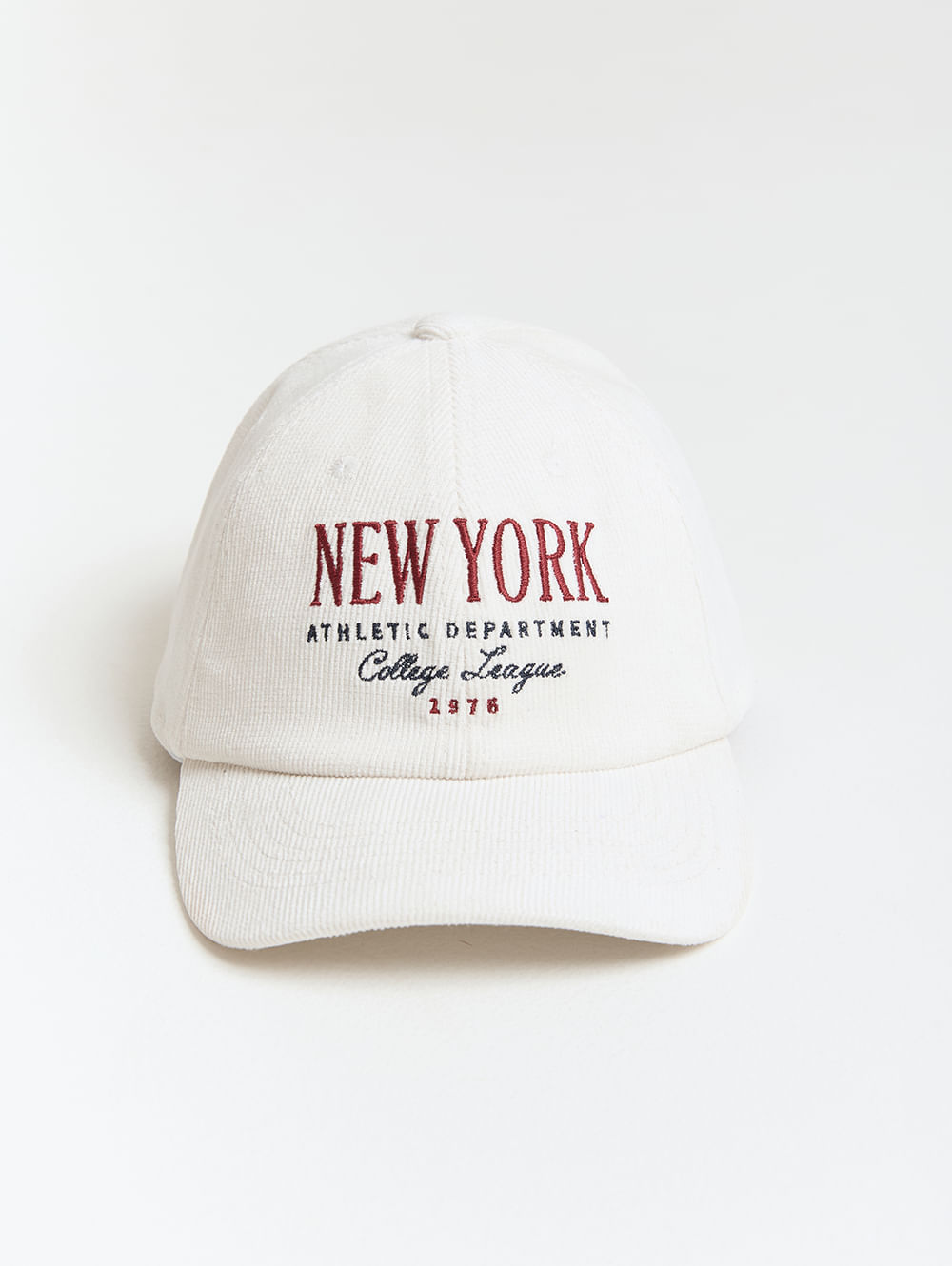 Boné Dad Hat veludo cotelê feminino off white