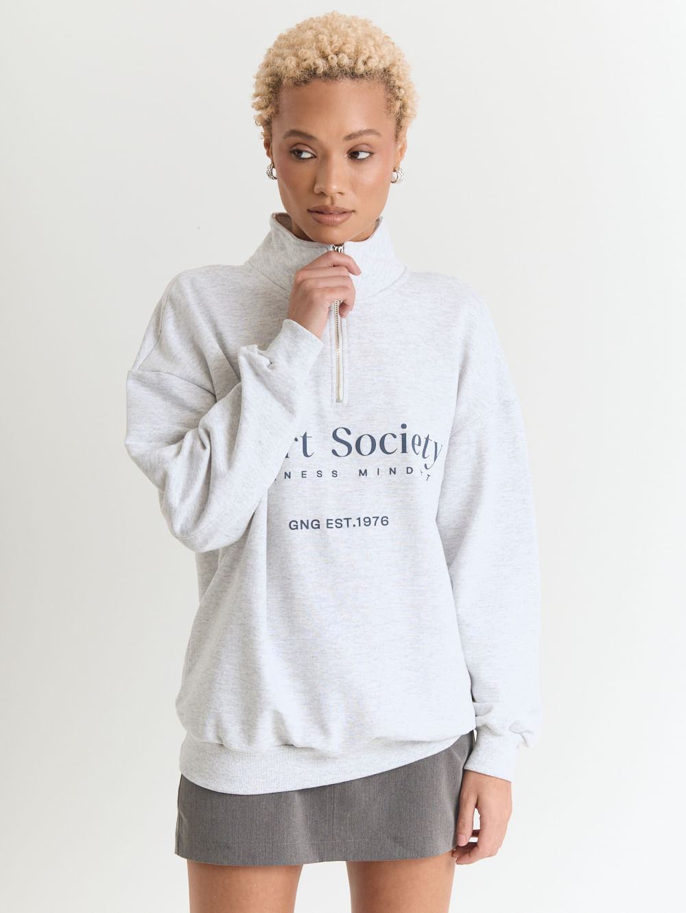 Moletom com zíper sport society