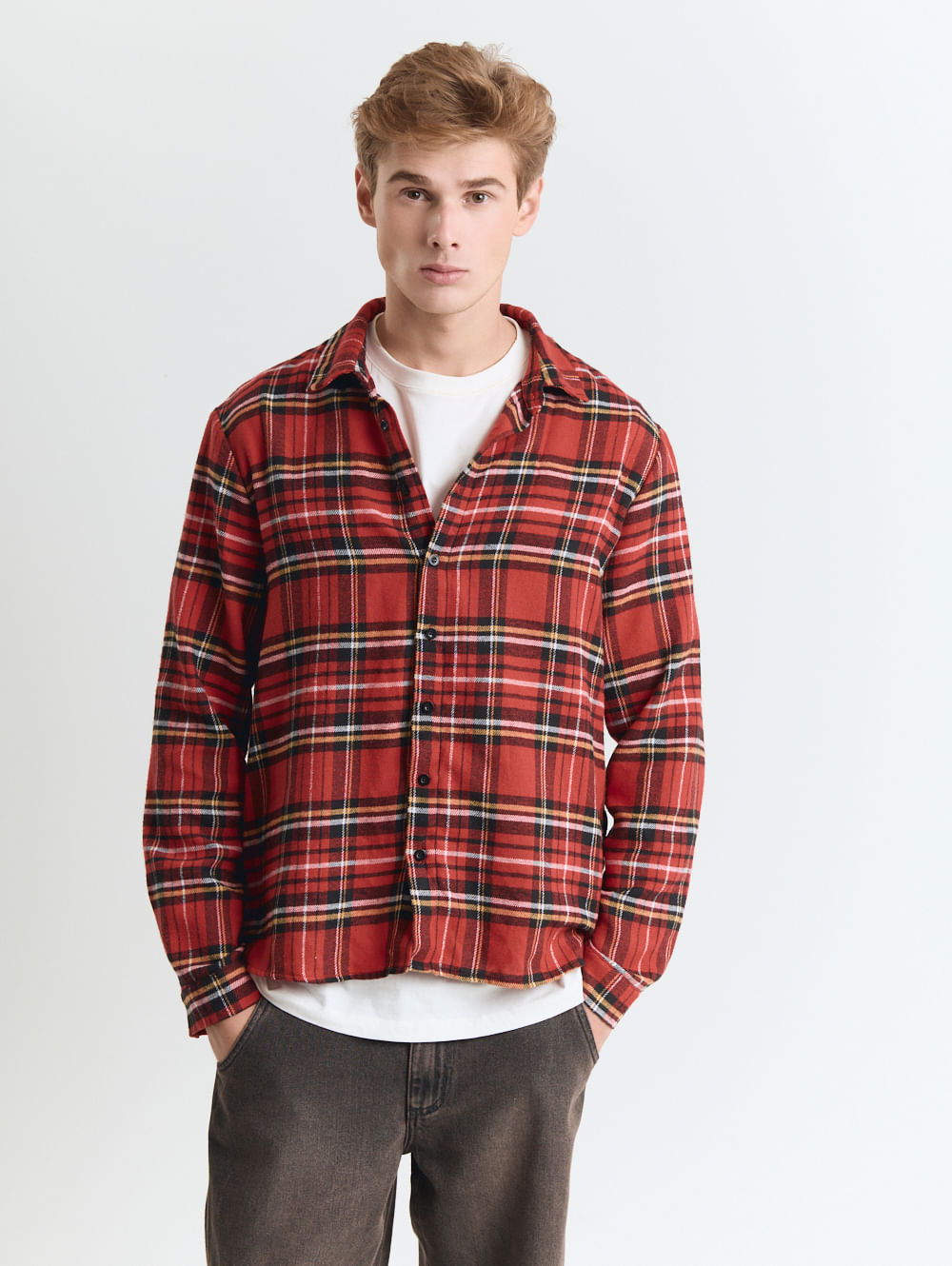 Camisa manga longa xadrez