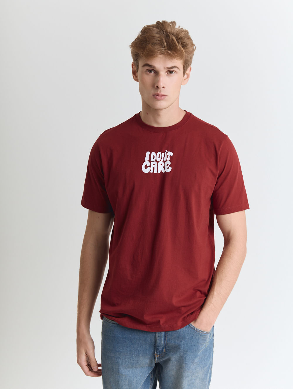 Camiseta comfort estampa dont care