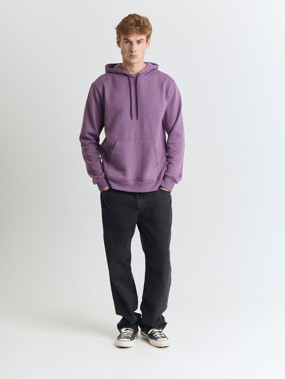 Calça jeans masculino reta five pockets preta