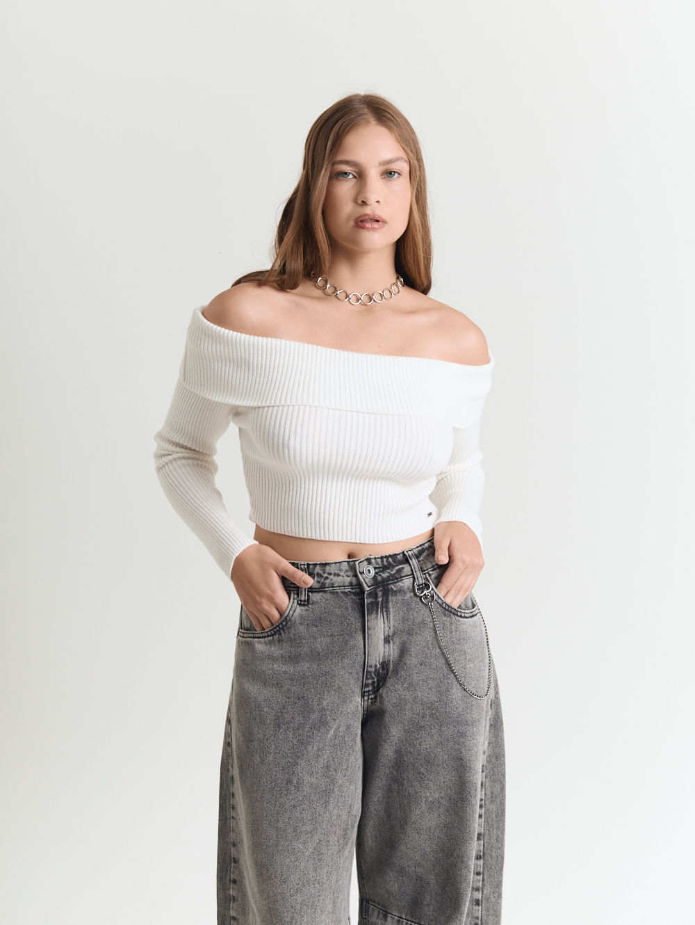 Tricot ombro a ombro