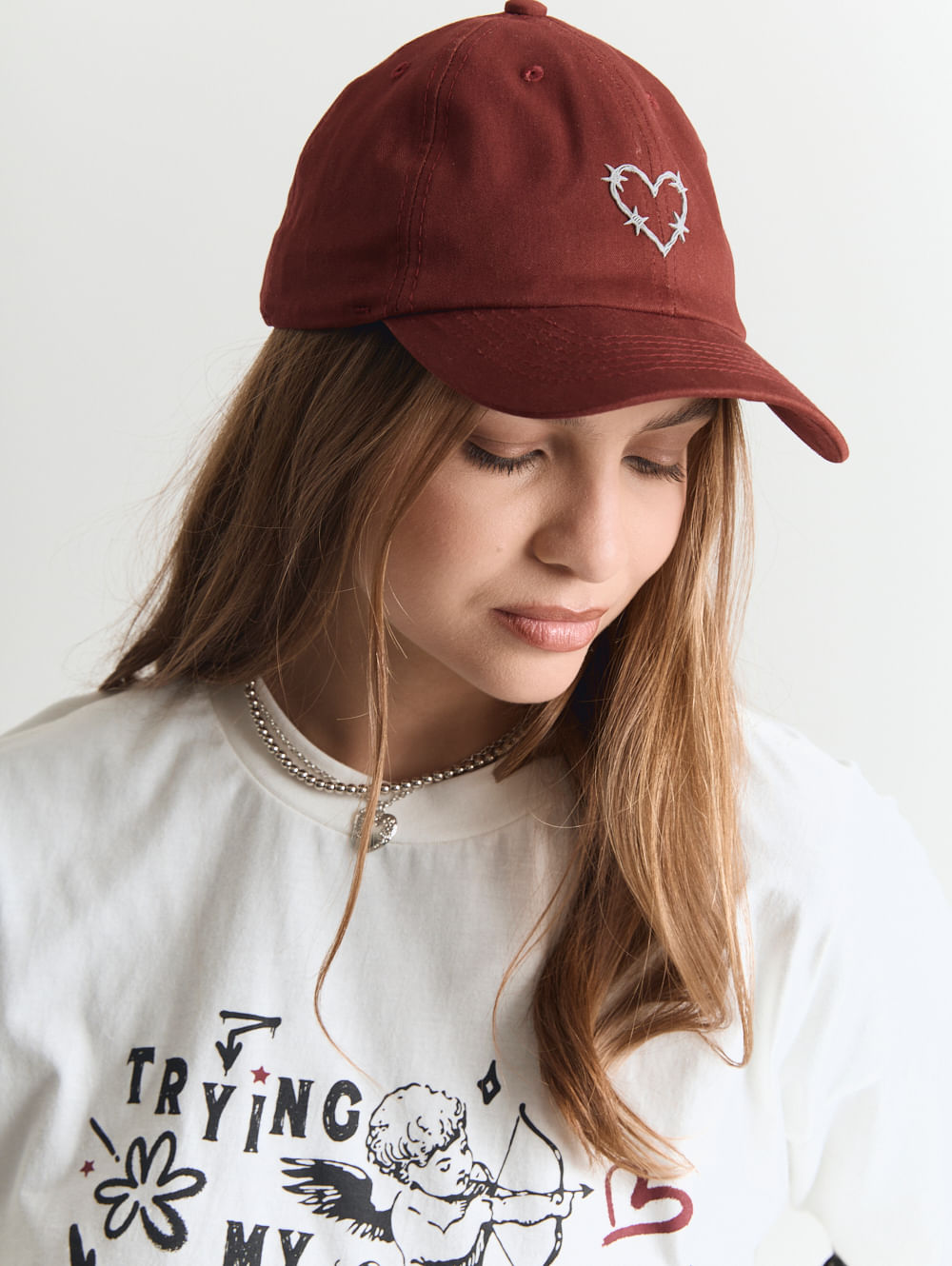 Boné dad hat coração arame