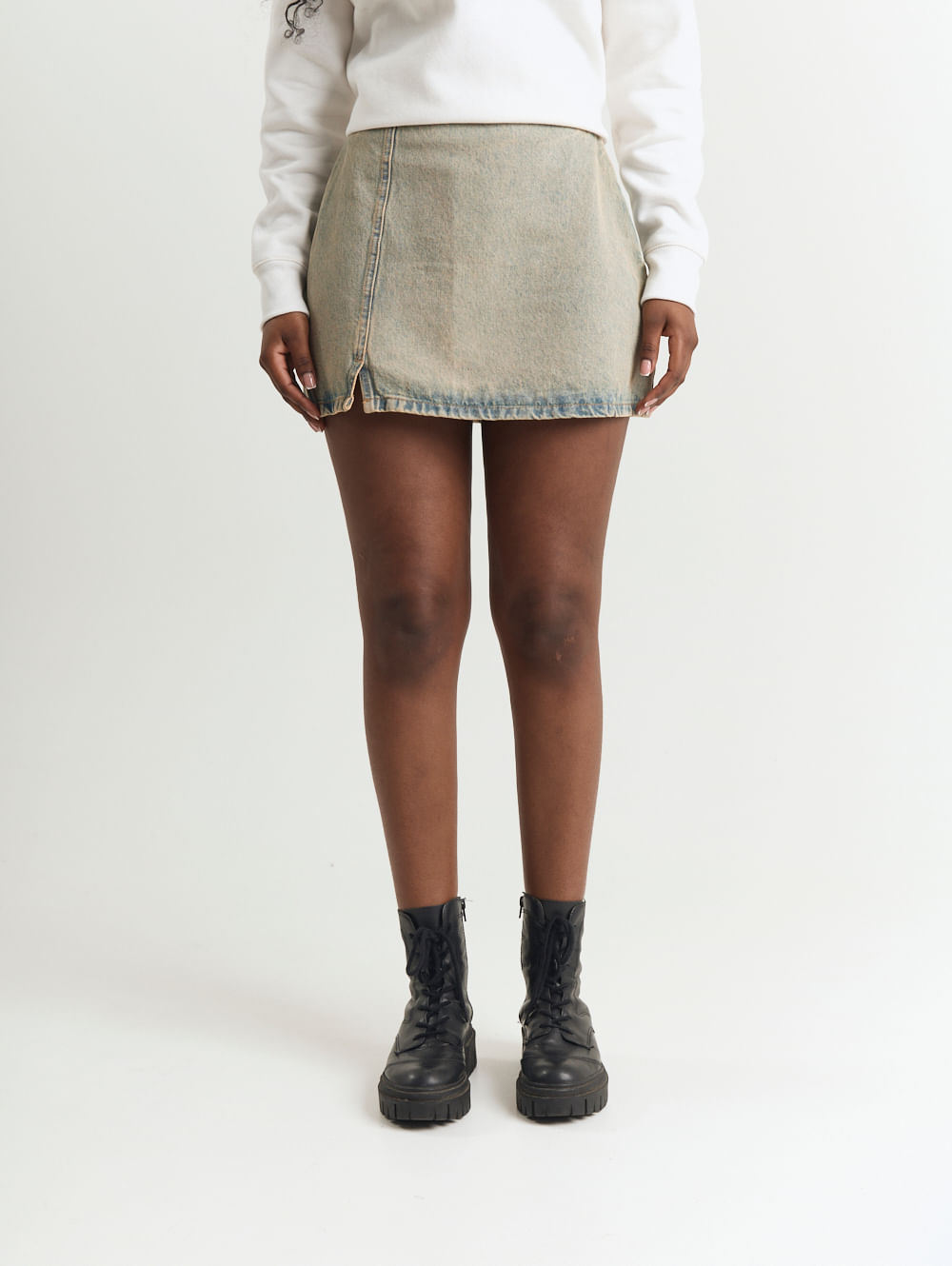 Saia jeans mini